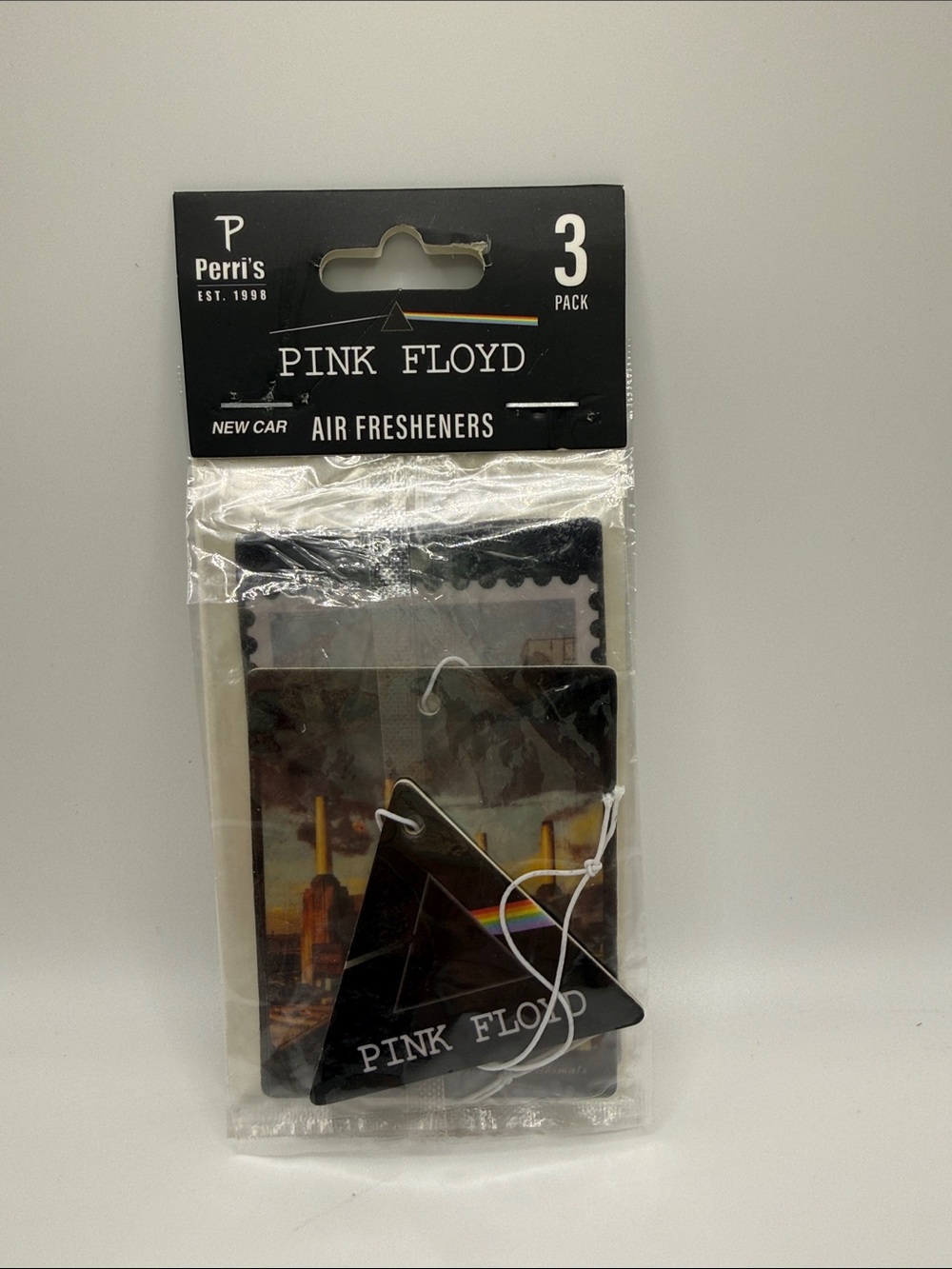 Pink Floyd Black Triangle Car Air Fresheners, 3-Pack New Car